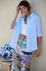 One Hundred Stars Spring White Crepe Palazzo Pants