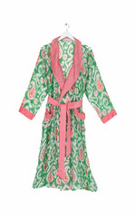 One Hundred Stars Ikat Green Gown