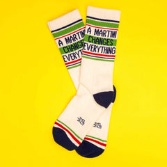 Gumball Poodle Crew Gym Socks - A Martini Changes Everything