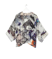 One Hundred Stars Butterflies Cobalt Kimono