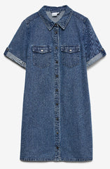 Vero Moda Jennie Short Denim Dress - Medium Blue