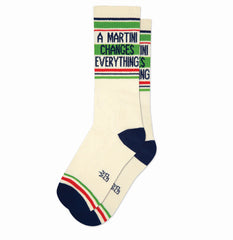 Gumball Poodle Crew Gym Socks - A Martini Changes Everything