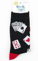 Sock Talk- Men's Poker Playing Cards Bamboo Socks