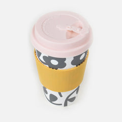 Caroline Gardner - Mono Floral Eco Travel Mug