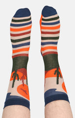 Sock Talk- Men's Wild West Desert Cactus Bamboo Socks