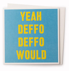 Ustudio- David Buonaguidi Yeah Deffo Would Card