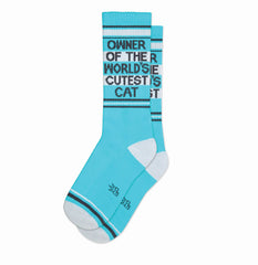 Gumball Poodle Crew Gym Socks - Owner Of The World’s Cutest Cat