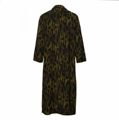 Fransa Leoni Long Line Open Front Jacket in Rifle Green Mix