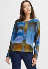 Fransa Rebekka Blouse - Peacoat Mix