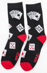 Sock Talk- Men's Poker Playing Cards Bamboo Socks
