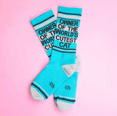 Gumball Poodle Crew Gym Socks - Owner Of The World’s Cutest Cat