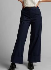 Numph Boxy Pants - Dark Sapphire