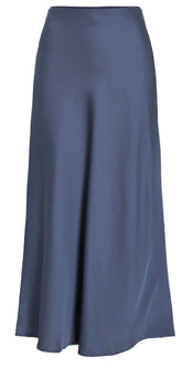 Vila Ellette High Waisted Midi Skirt - Vintage Indigo