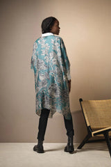 One Hundred Stars Kew Etched Teal Throwover