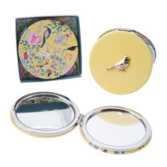 British Birds Yellow Blue Tit Compact Mirror