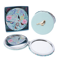 British Birds Teal Blue Tit Compact Mirror