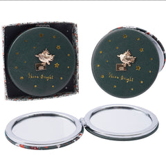Winter Robin 'Shine Bright' Compact Mirror