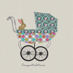 Sally Scaffardi - Congratulations Baby Bunny Card