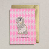 Petra Boase - Iron on Patch Card - White Wally Dog