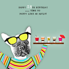 Sally Scaffardi- 18th Birthday Card - Party like an Adult