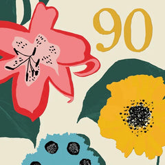 Sally Scaffardi- Floral Age 90 Card