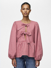 Pieces Jayla Tir Top - High Risk Red/ Bright White