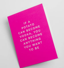 Lagom Design If a Potato Can Become Vodka Mini Card