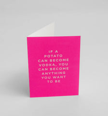 Lagom Design If a Potato Can Become Vodka Mini Card