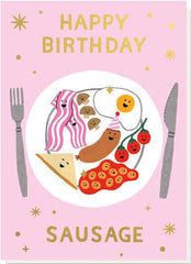 Stormy Knight Happy Birthday Sausage Card