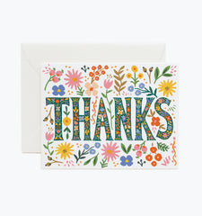Rifle Paper Floral Thanks Card