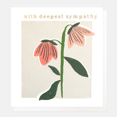 Caroline Gardner With Deepest Sympathy Flowers Card