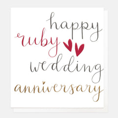 Caroline Gardner Ruby Anniversary Card