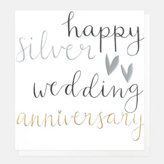 Caroline Gardener Silver Wedding Anniversary Card