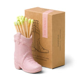 Paddywax Cowboy Boot Ceramic Match Holder & Matches
