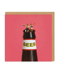 Ohh Deer Tiny People Beer Square Card