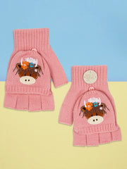 Blade & Rose Bonnie Highland Cow Kid’s Mittens