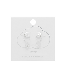 Estella Bartlett Silver Engraved Heart Padlock Earrings