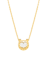 Estella Bartlett Silver Heart and Horseshoe Necklace