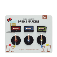 Rex London - Music Drinks Markers - Set of 6