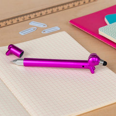 Rex London - Sausage Dog Shaped Pen with Stylus - Pink