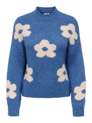 JDY Kilian Flower Pullover Knit - Ecru Flower