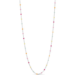 Enamel Necklace Lola Silver Rainbow