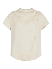 Vila - Elmina Funnel Neck Top in Birch