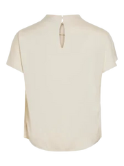 Vila - Elmina Funnel Neck Top in Birch