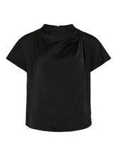 Vila - Elmina Funnel Neck Top in Black