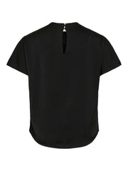 Vila - Elmina Funnel Neck Top in Black