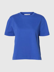 Selected Femme Essential Boxy Tee - Dazzling Blue
