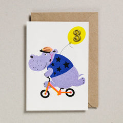 Petra Boase - Age 3 Hippo Card