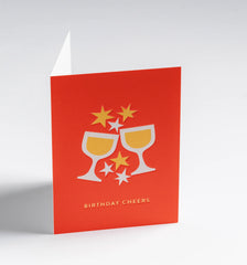 Lagom Design Birthday Cheers Sparkly Mini Card