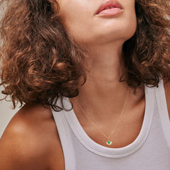 Enamel Copenhagen Soleil Necklace - Petrol Green